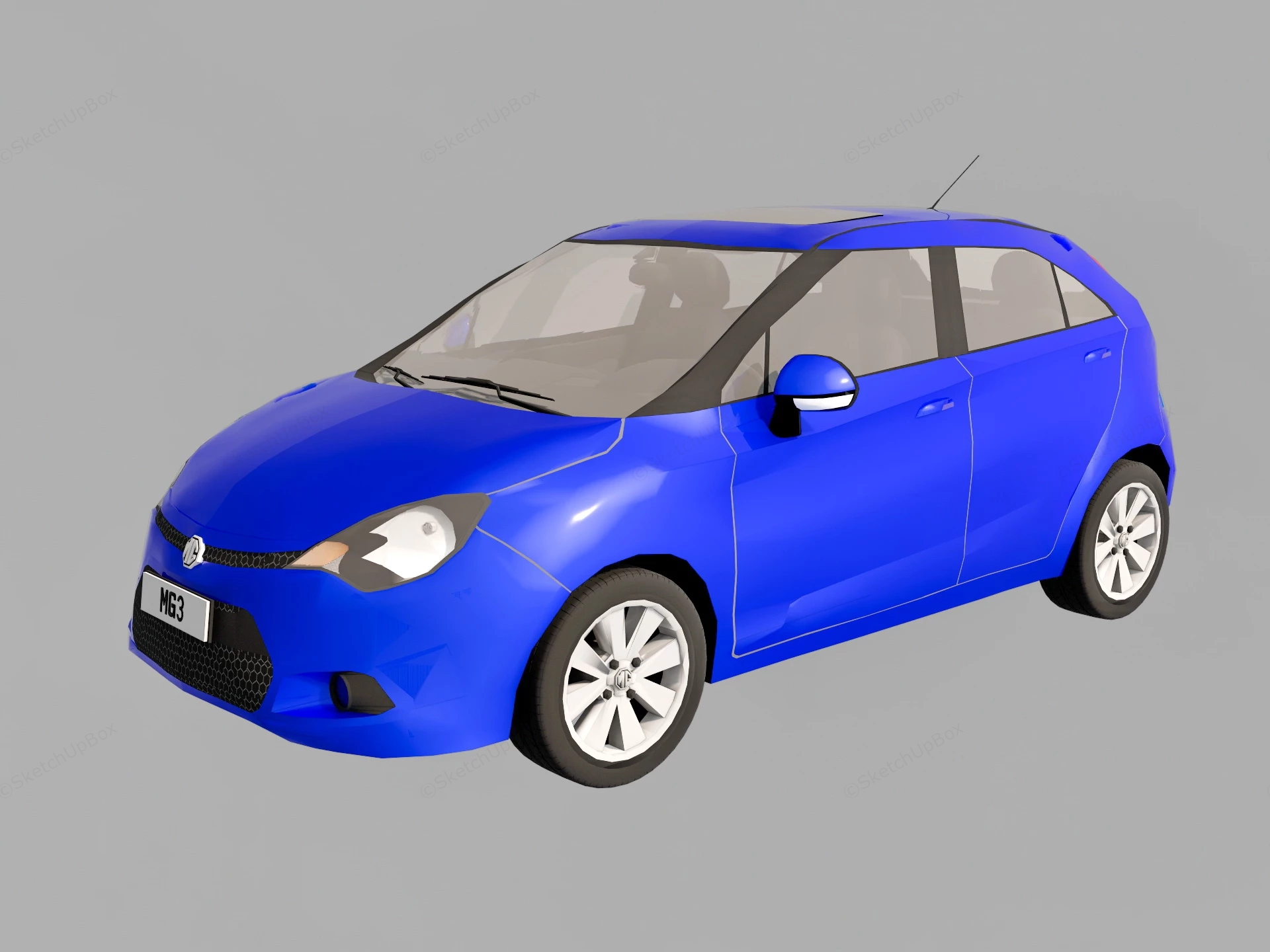 MG3 Hatchback sketchup model preview - SketchupBox