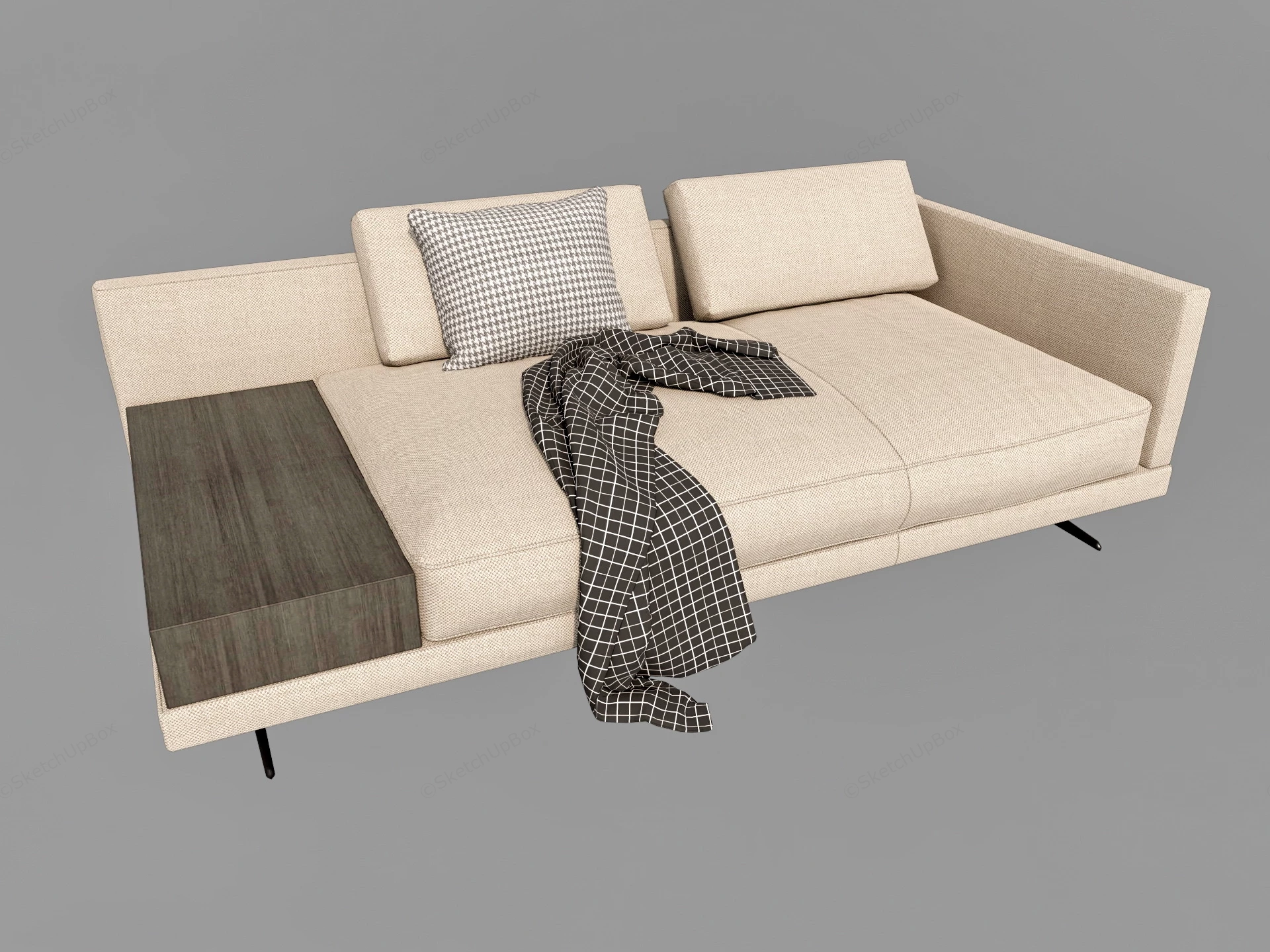 Modern Sofa With Table sketchup model preview - SketchupBox