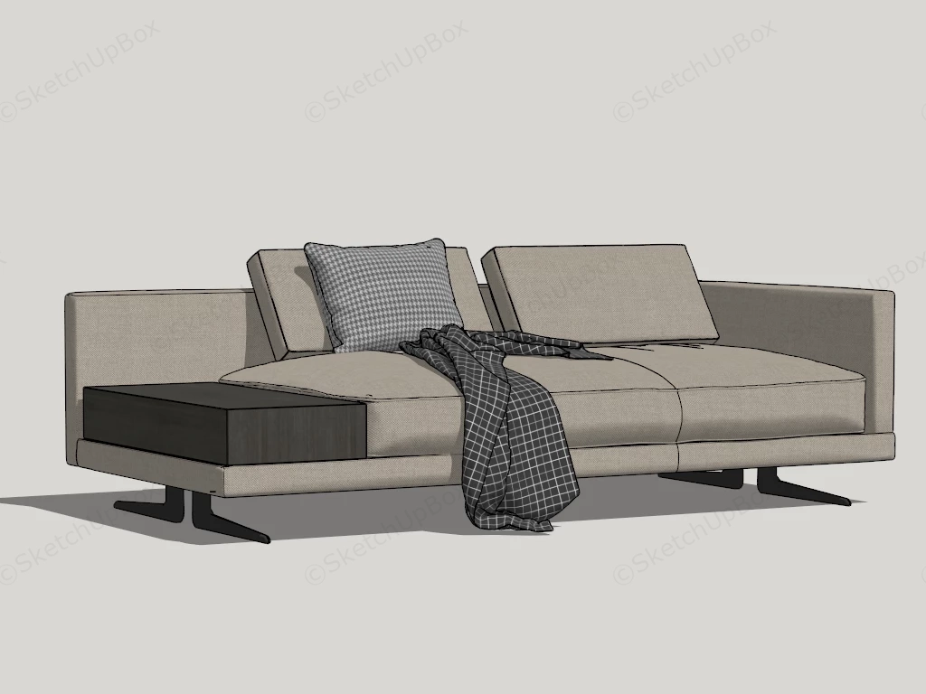 Modern Sofa With Table sketchup model preview - SketchupBox