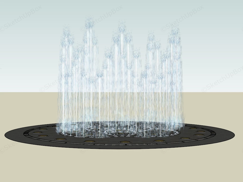 Dry Deck Fountain sketchup model preview - SketchupBox
