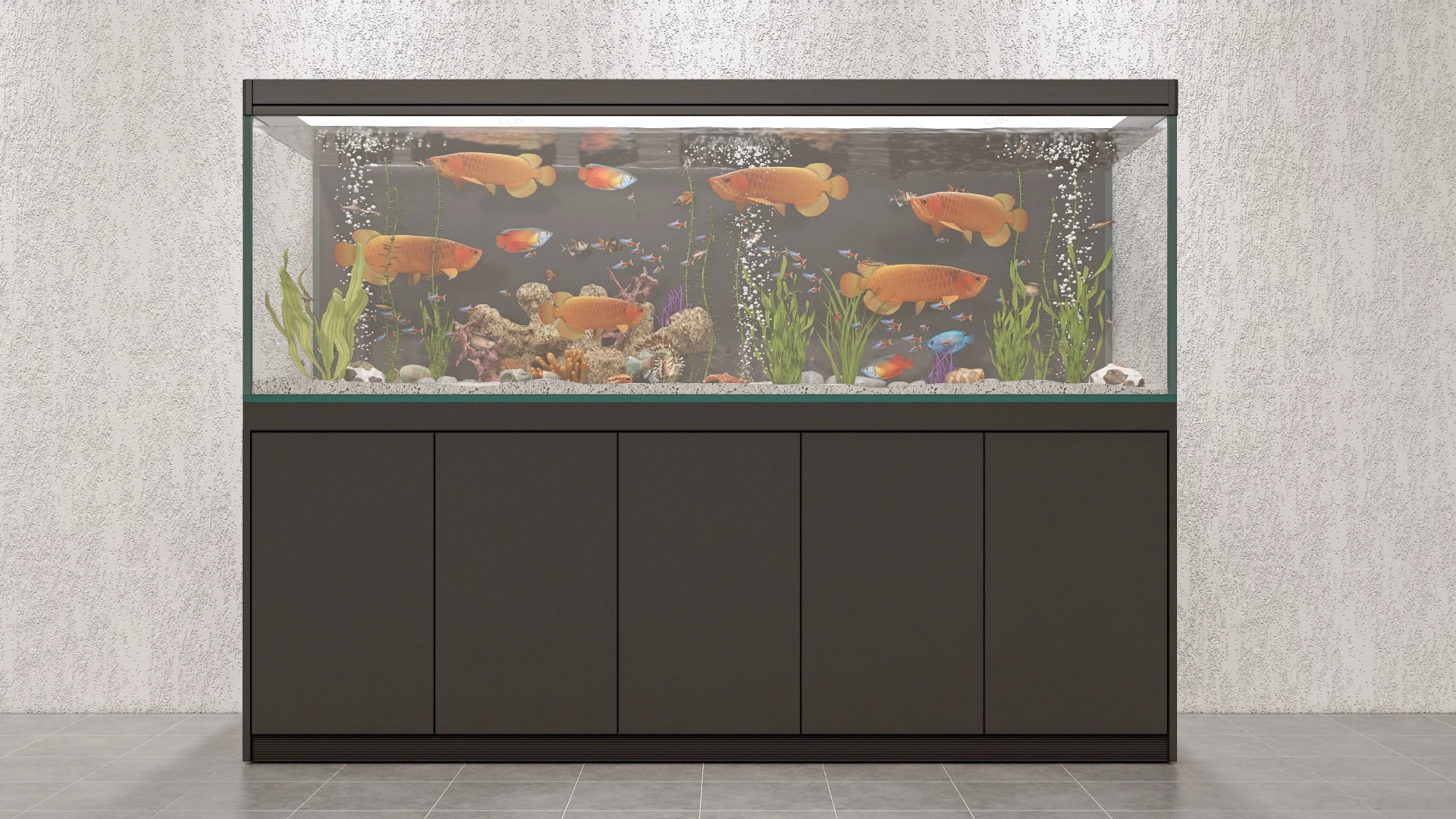 Arowana Fish Aquarium sketchup model preview - SketchupBox