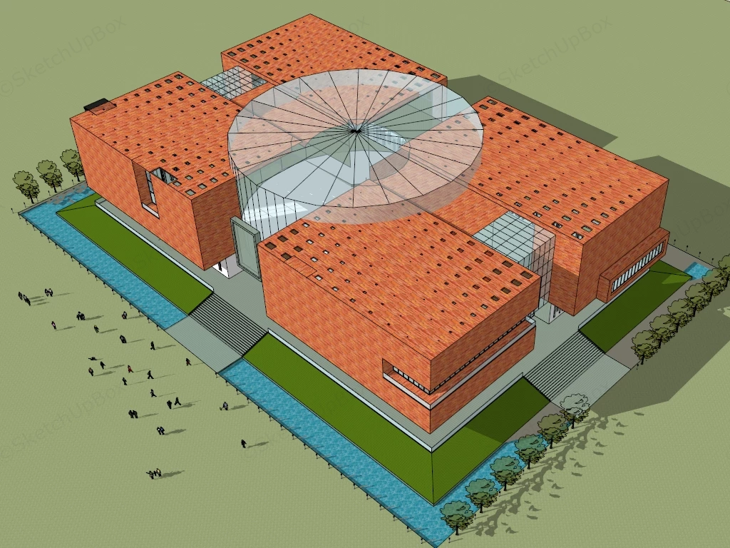 Museum Design Concept sketchup model preview - SketchupBox