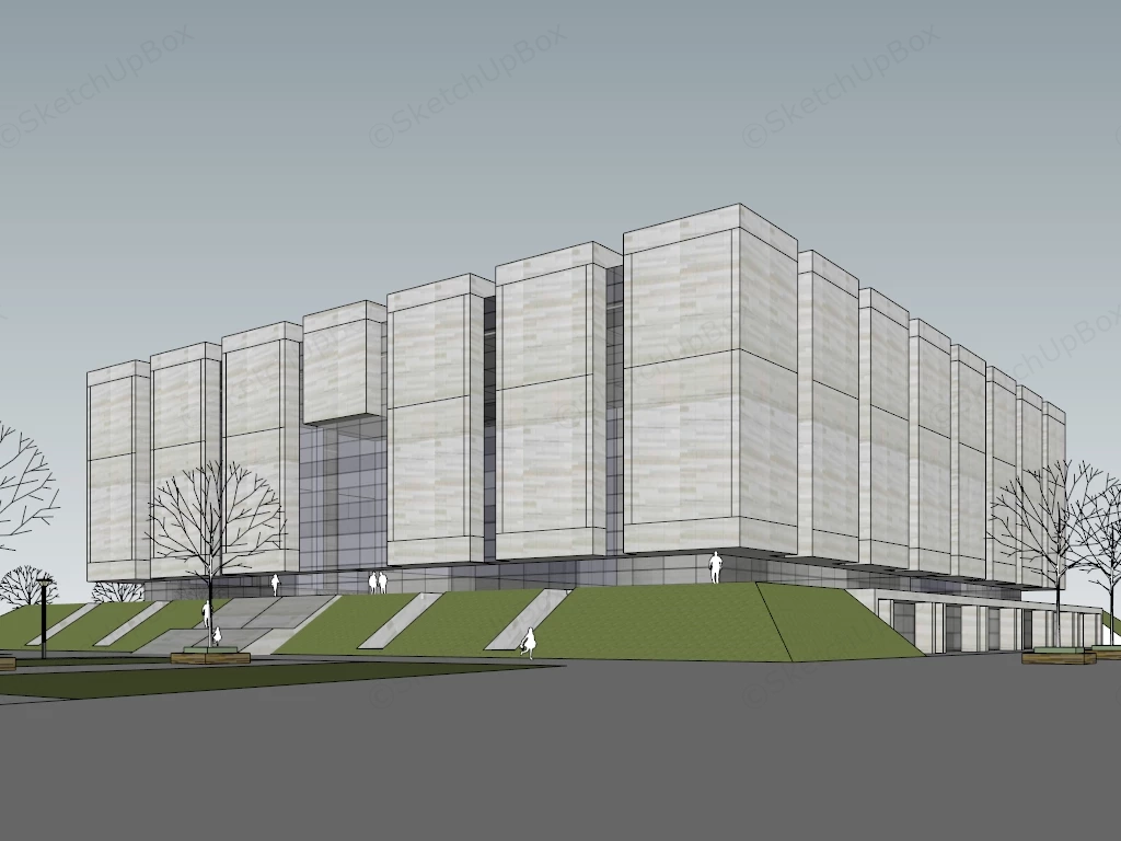 3 Gymnasium Exterior Designs sketchup model preview - SketchupBox