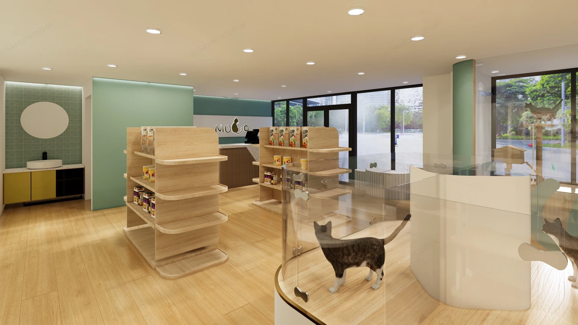 Pet Store Interior Design sketchup model preview - SketchupBox