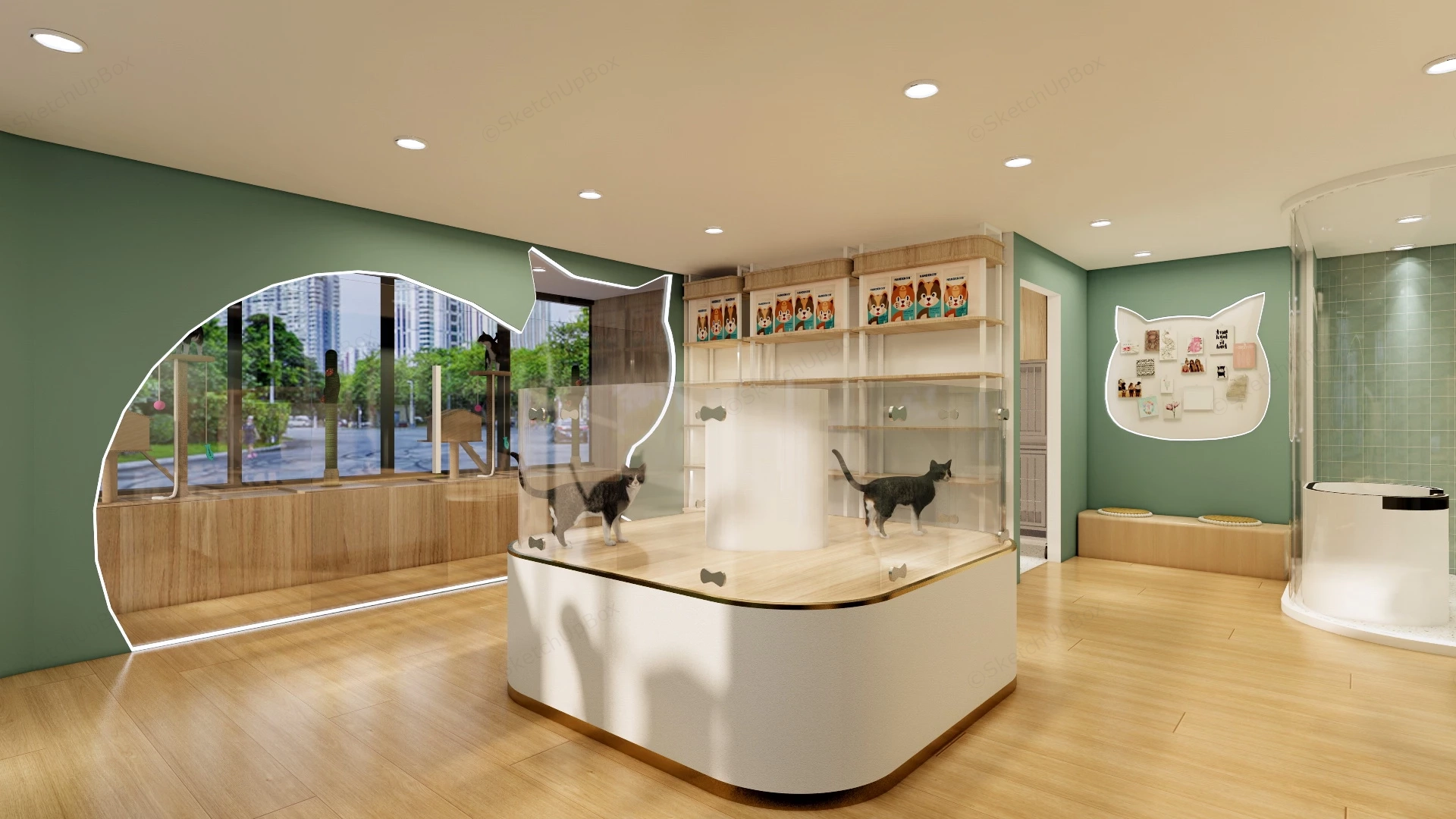 Pet Store Interior Design sketchup model preview - SketchupBox