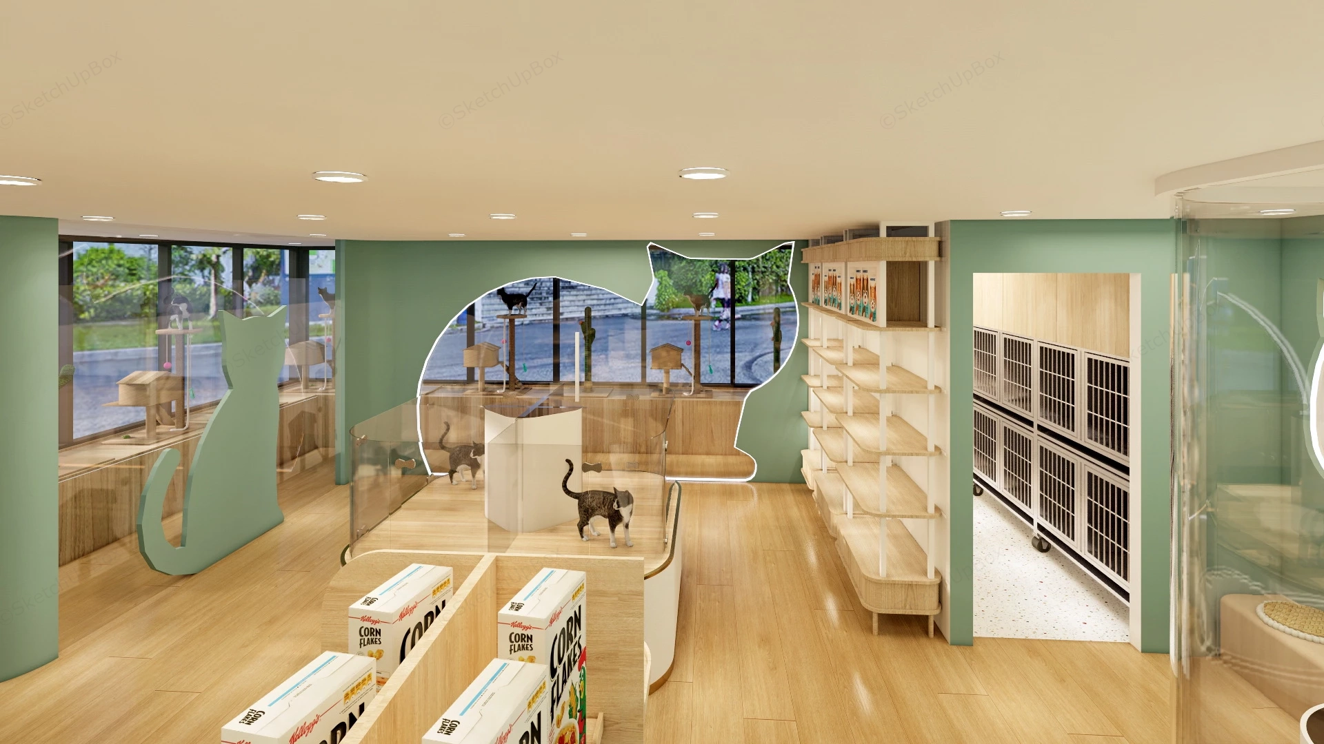 Pet Store Interior Design sketchup model preview - SketchupBox