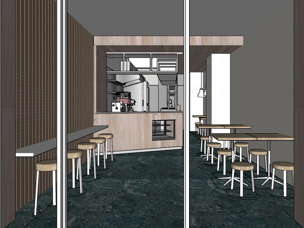 Small Juice Bar Design sketchup model preview - SketchupBox