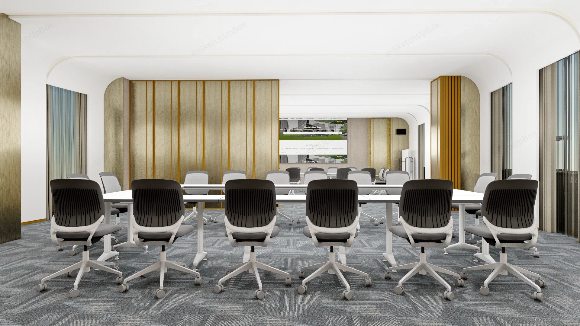 Corporate Office Conference Room sketchup model preview - SketchupBox