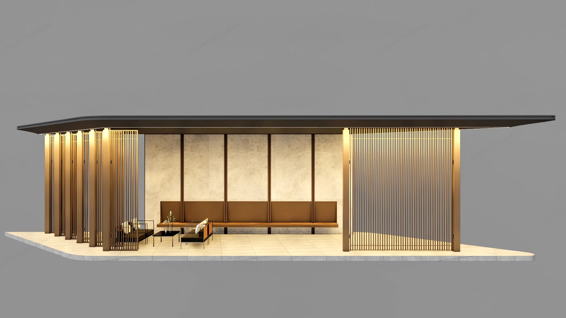 Outdoor Living Pavilion sketchup model preview - SketchupBox