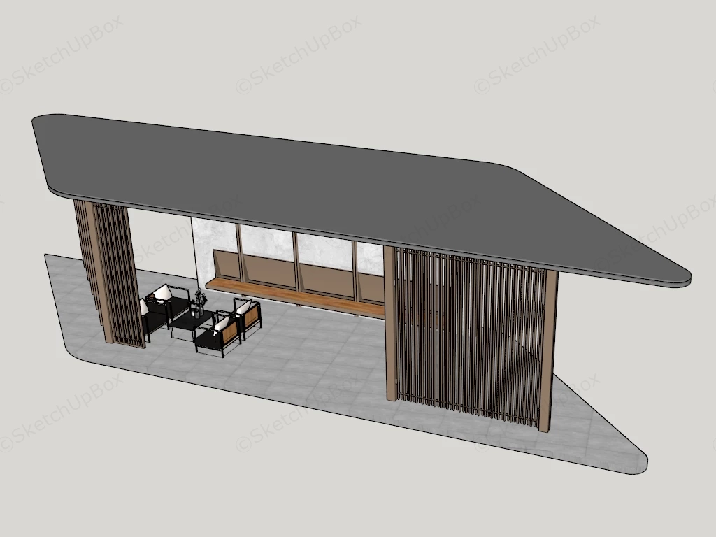 Outdoor Living Pavilion sketchup model preview - SketchupBox