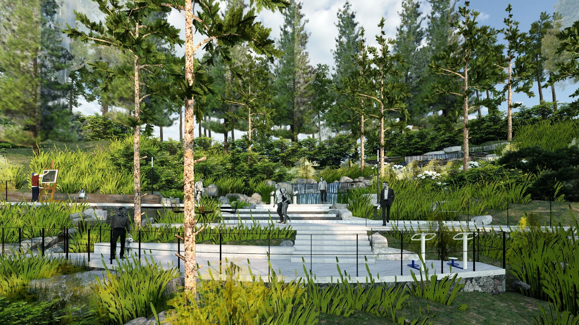 Urban Hiking Forest Park sketchup model preview - SketchupBox