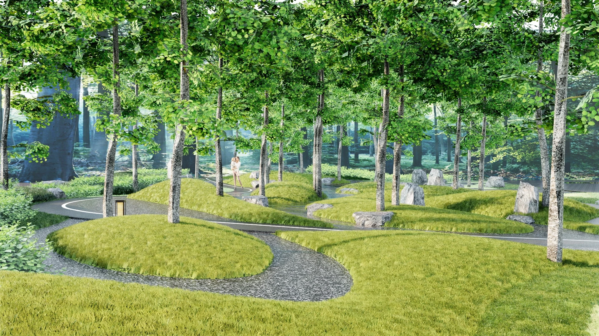 Urban Forest Landscaping sketchup model preview - SketchupBox