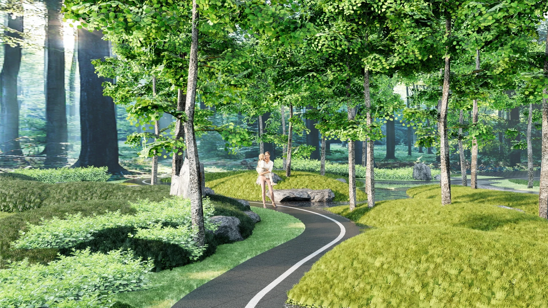 Urban Forest Landscaping sketchup model preview - SketchupBox
