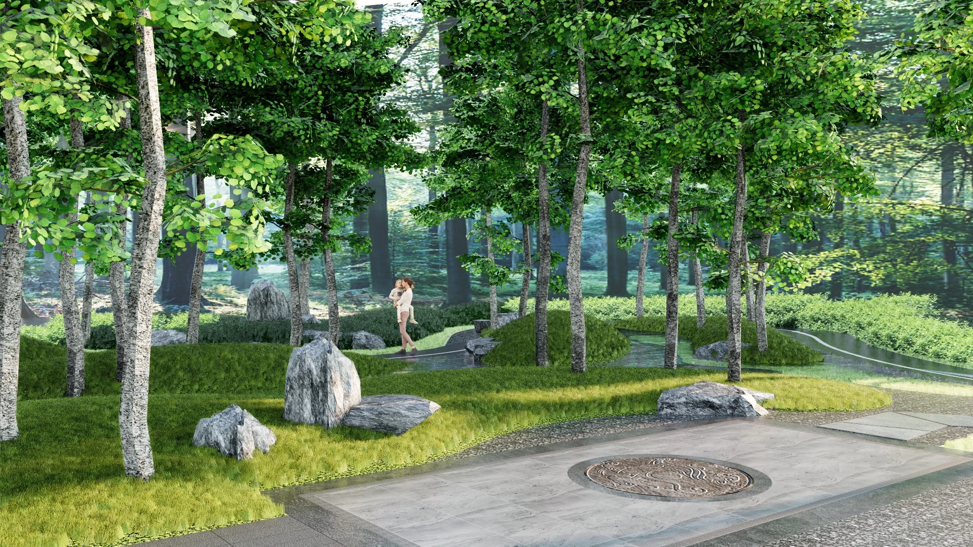 Urban Forest Landscaping sketchup model preview - SketchupBox