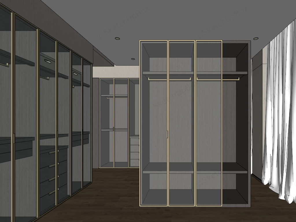 Small Dressing Room Closet sketchup model preview - SketchupBox