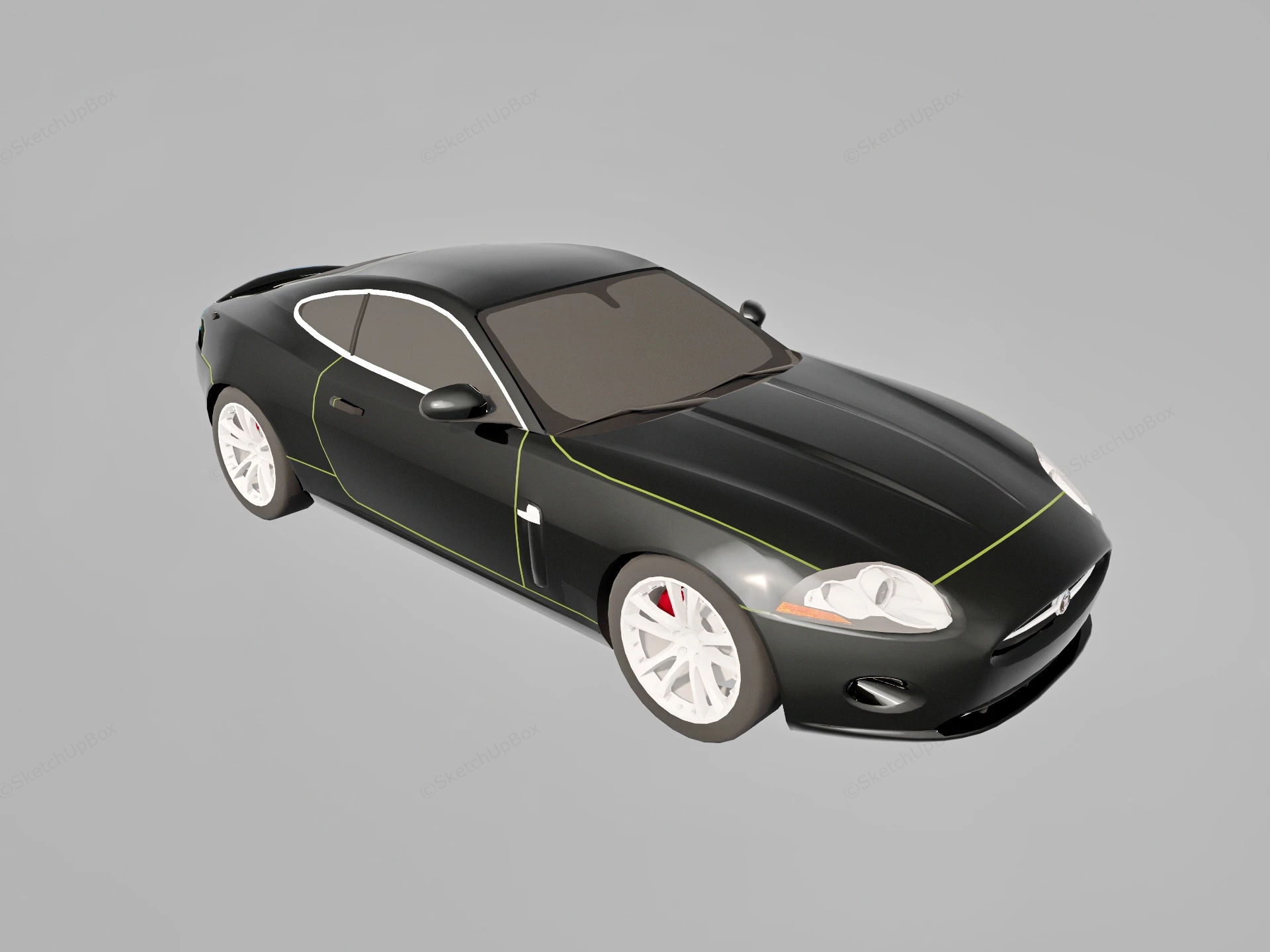 Jaguar XK sketchup model preview - SketchupBox