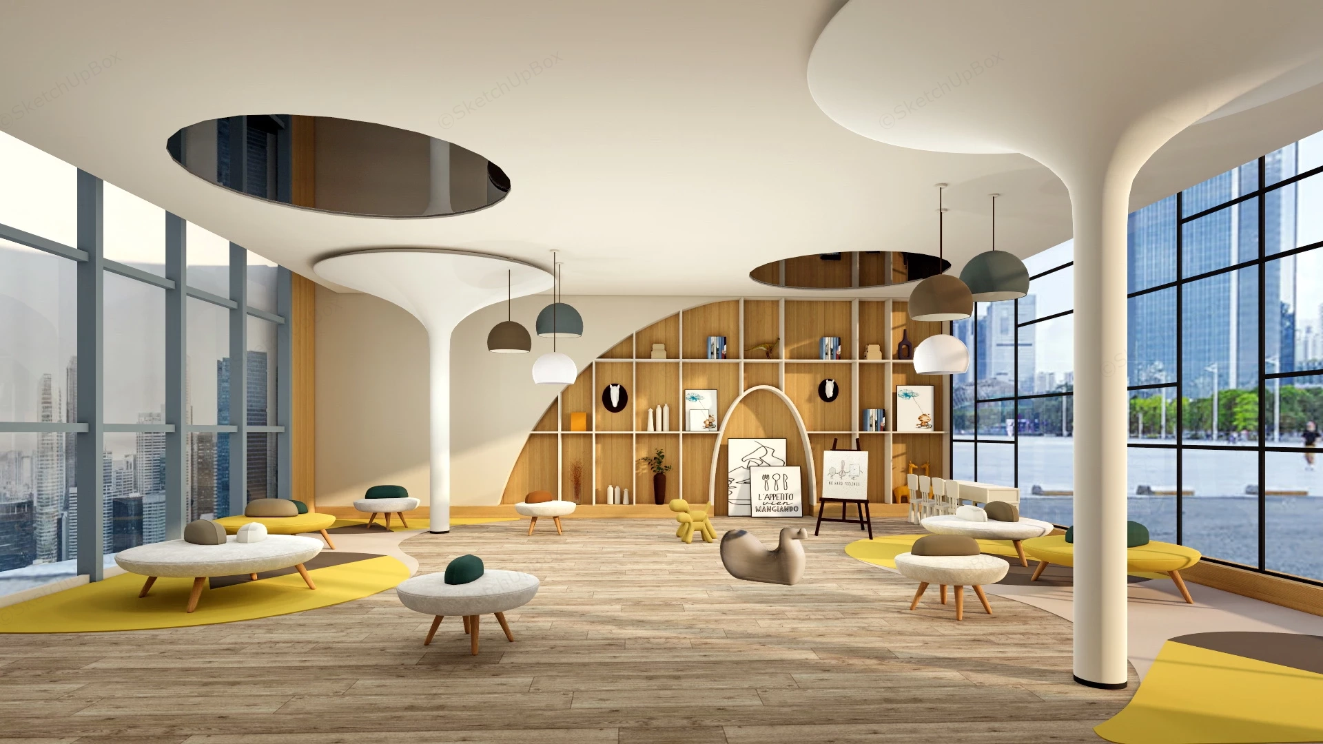 Daycare Playroom Design sketchup model preview - SketchupBox