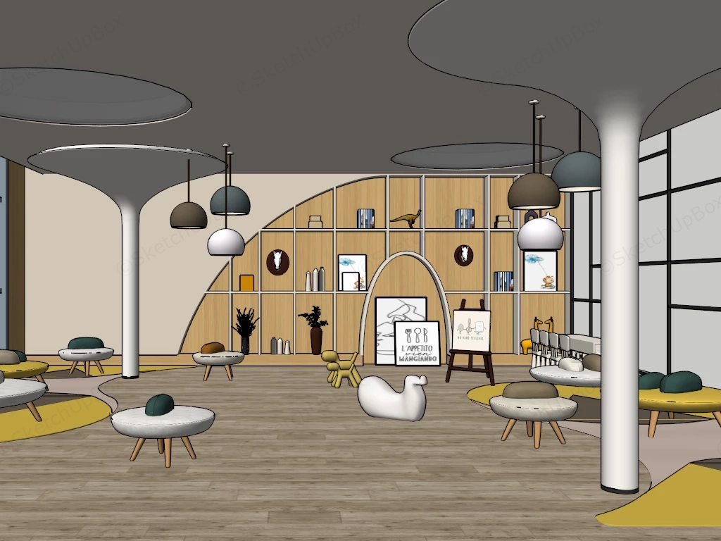 Daycare Playroom Design sketchup model preview - SketchupBox