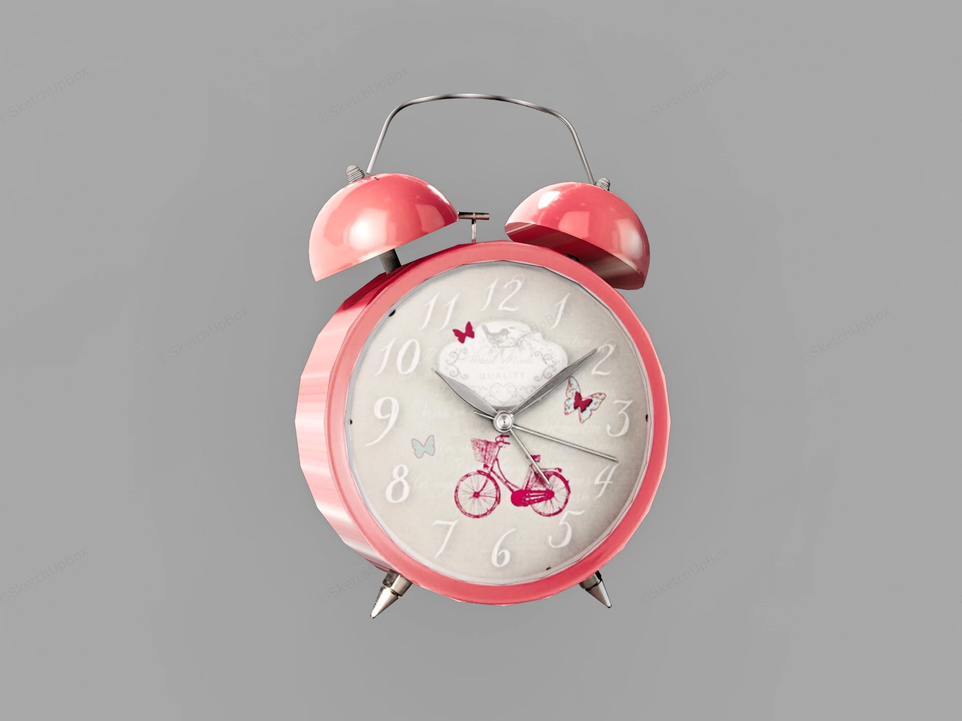 Red Alarm Clock sketchup model preview - SketchupBox