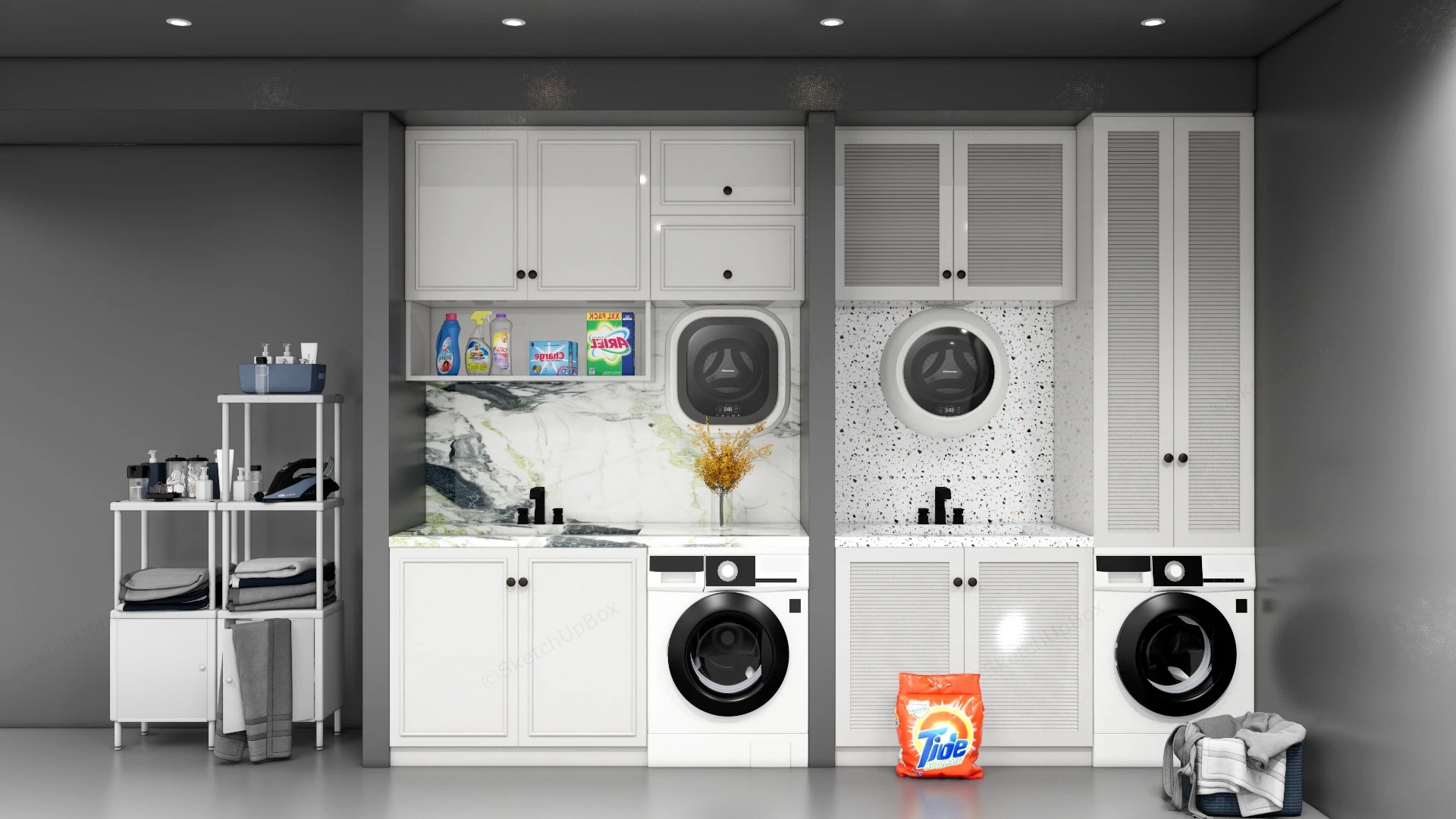 Modern Laundry Room Design sketchup model preview - SketchupBox