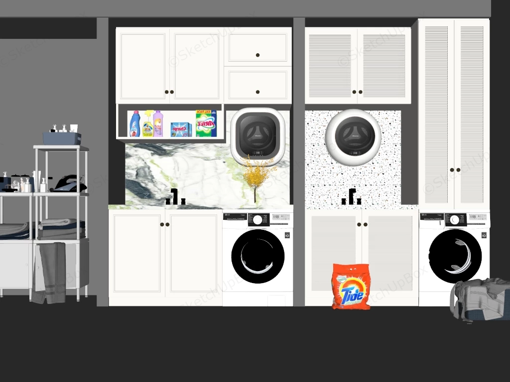 Modern Laundry Room Design sketchup model preview - SketchupBox