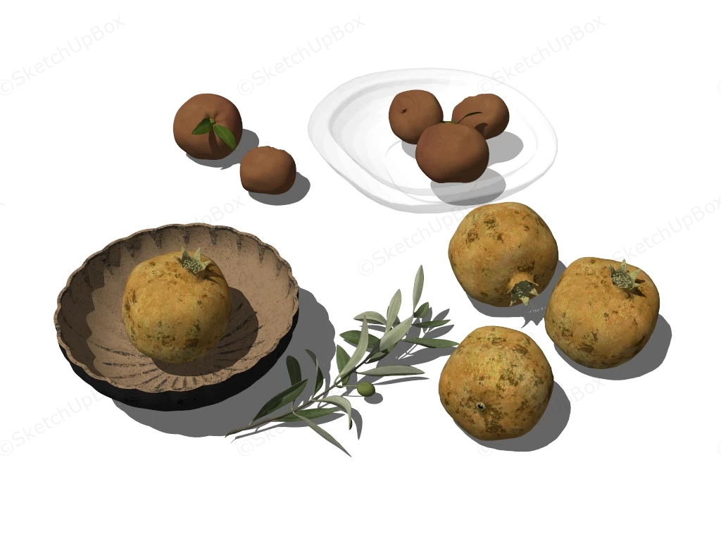 Tangerines And Pomegranates sketchup model preview - SketchupBox