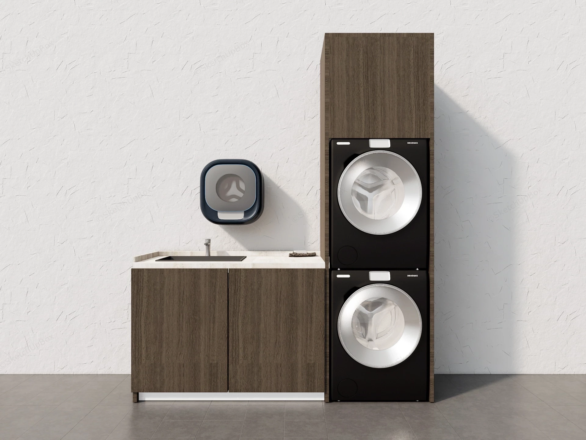 Washing Machine Cabinet Design sketchup model preview - SketchupBox