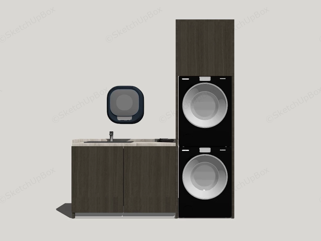 Washing Machine Cabinet Design sketchup model preview - SketchupBox