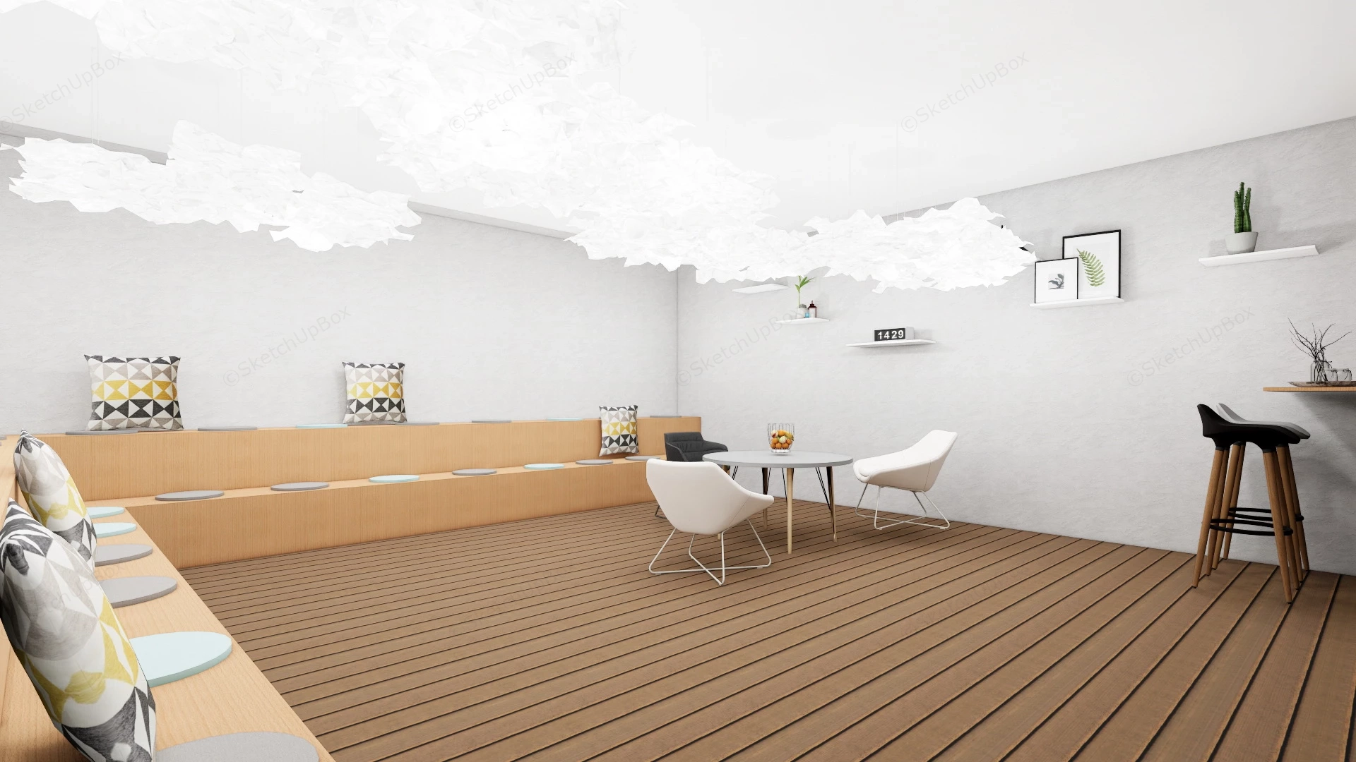 Employee Break Room Design Ideas sketchup model preview - SketchupBox