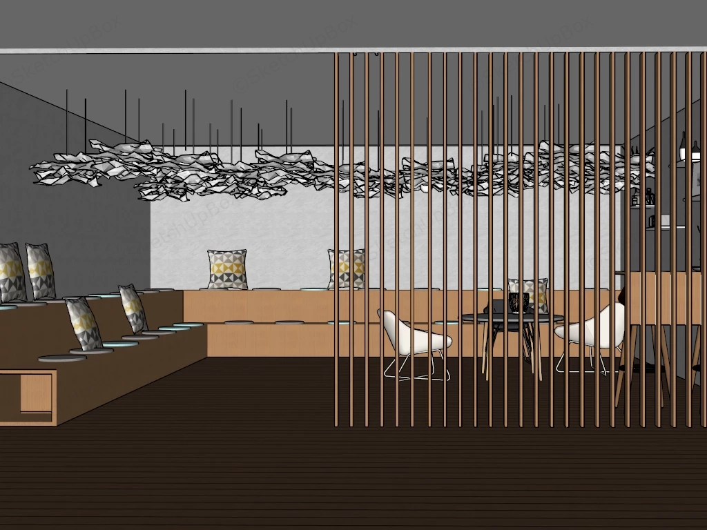 Employee Break Room Design Ideas sketchup model preview - SketchupBox