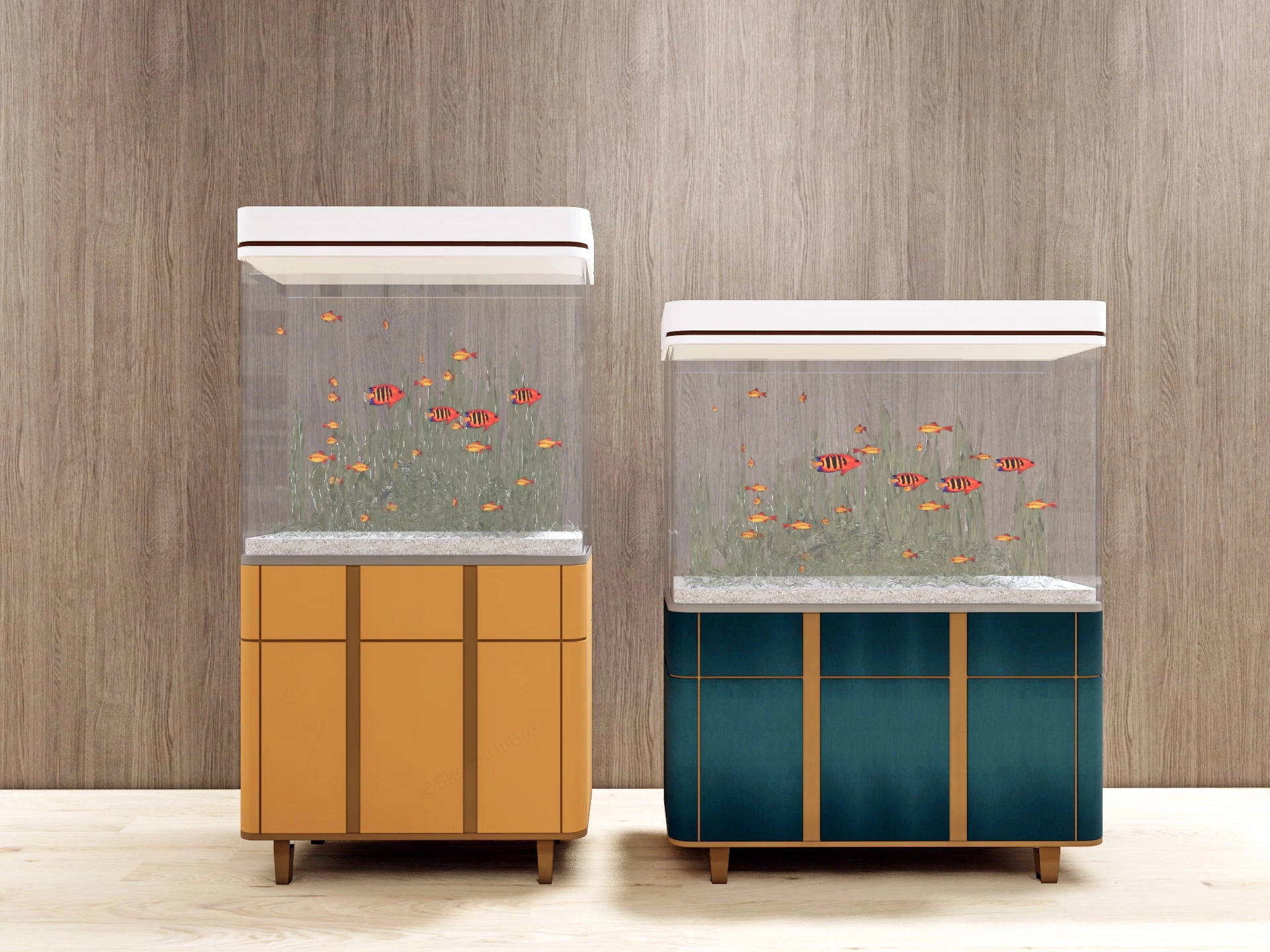 Fish Tank With Stands sketchup model preview - SketchupBox