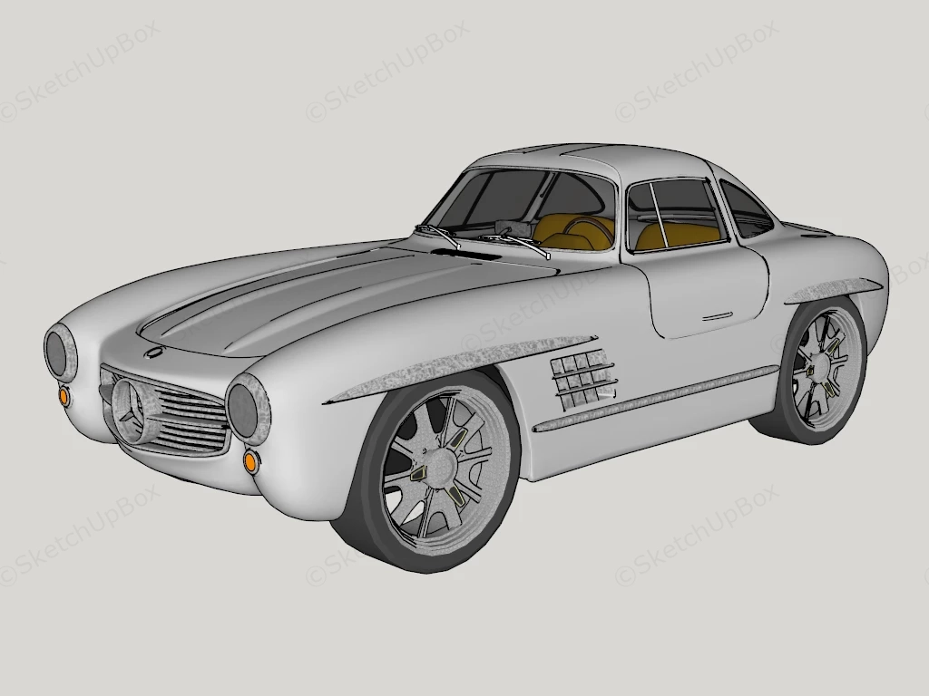 Mercedes Benz 300 SL sketchup model preview - SketchupBox