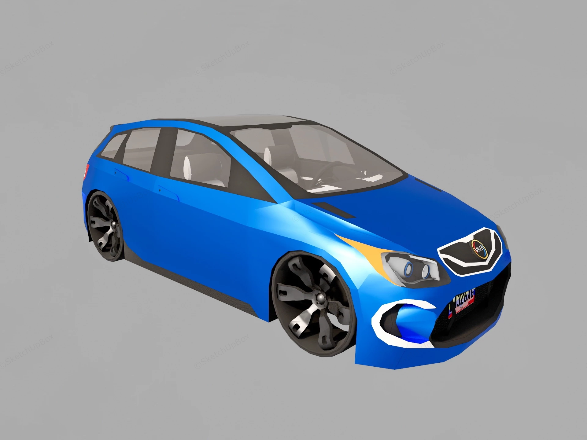 Vauxhall Viva Hatchback sketchup model preview - SketchupBox