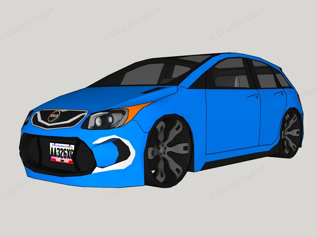 Vauxhall Viva Hatchback sketchup model preview - SketchupBox