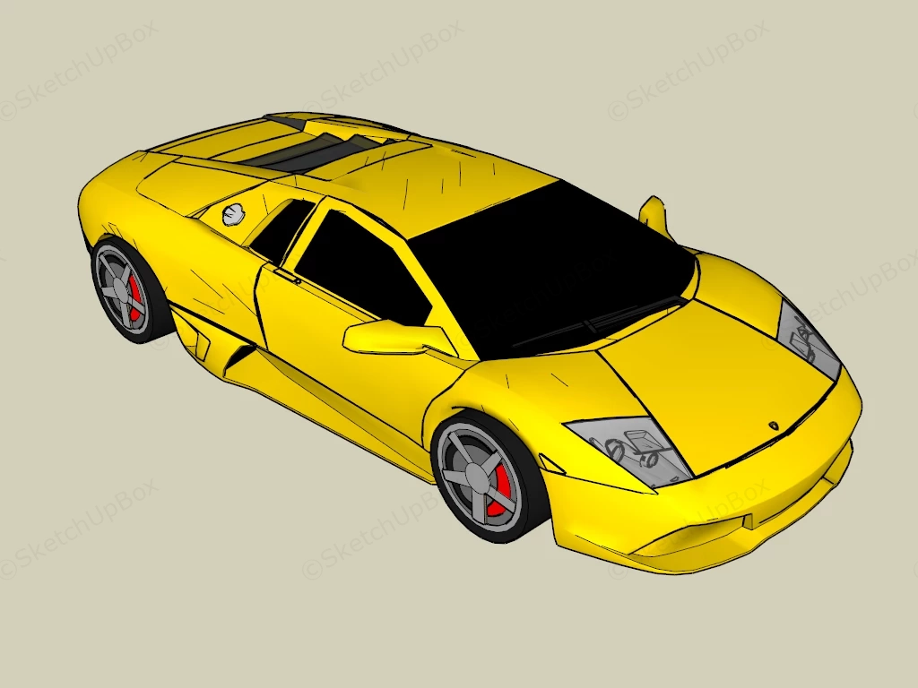 Lamborghini Murcielago sketchup model preview - SketchupBox