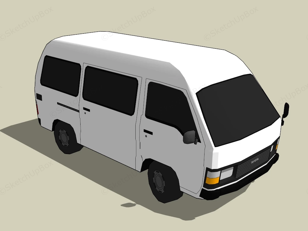 Toyota Hiace H50 sketchup model preview - SketchupBox