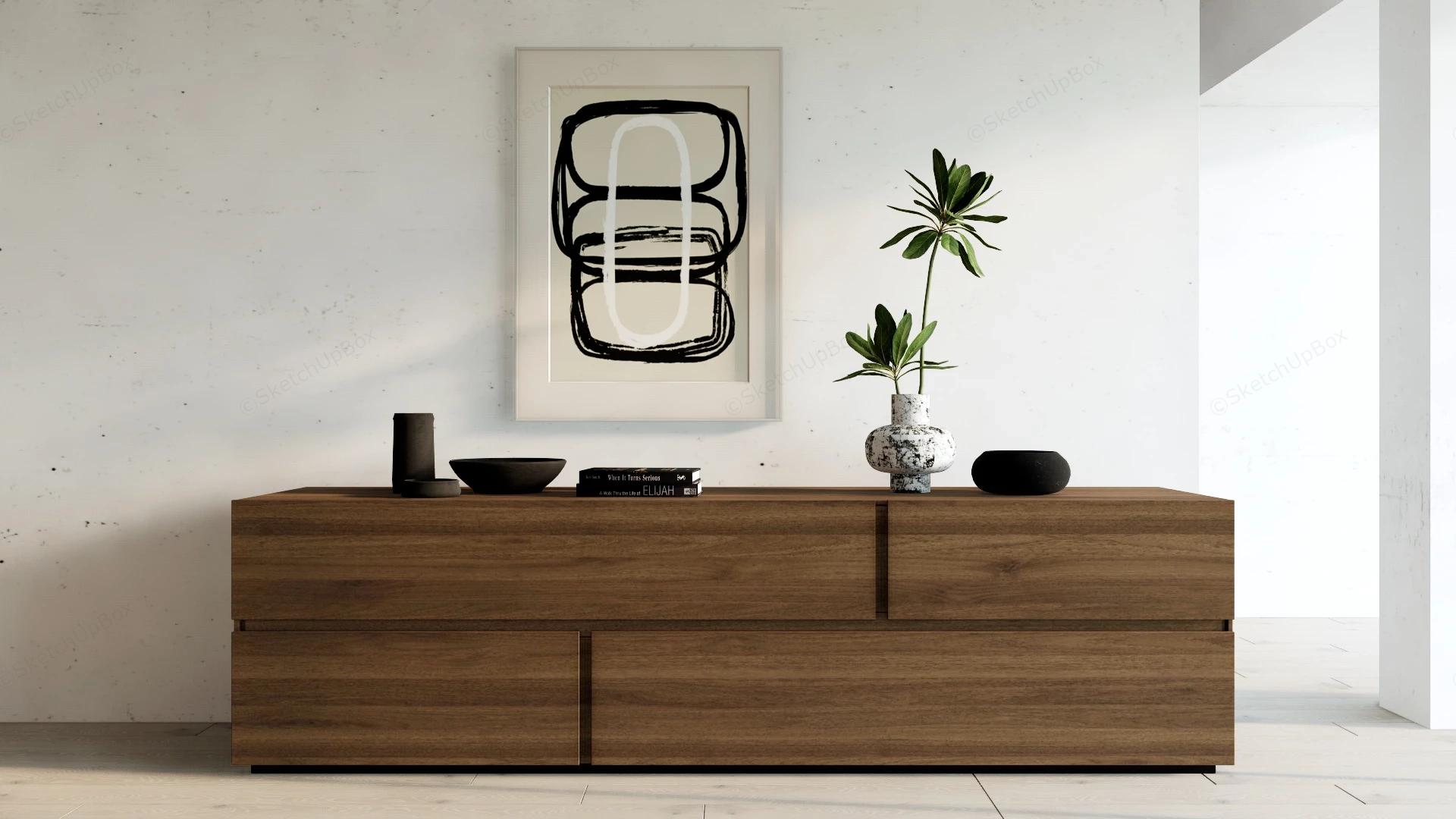 Living Room Sideboard Ideas sketchup model preview - SketchupBox