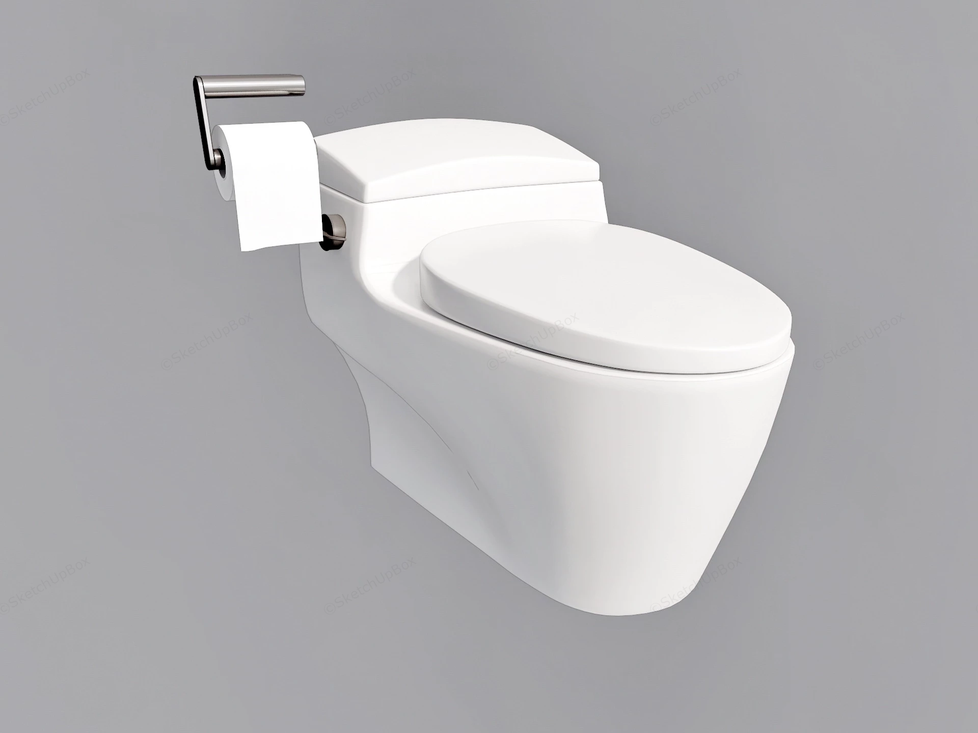 Bathroom Toilet sketchup model preview - SketchupBox