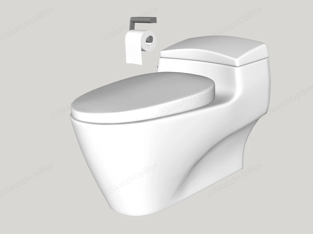 Bathroom Toilet sketchup model preview - SketchupBox