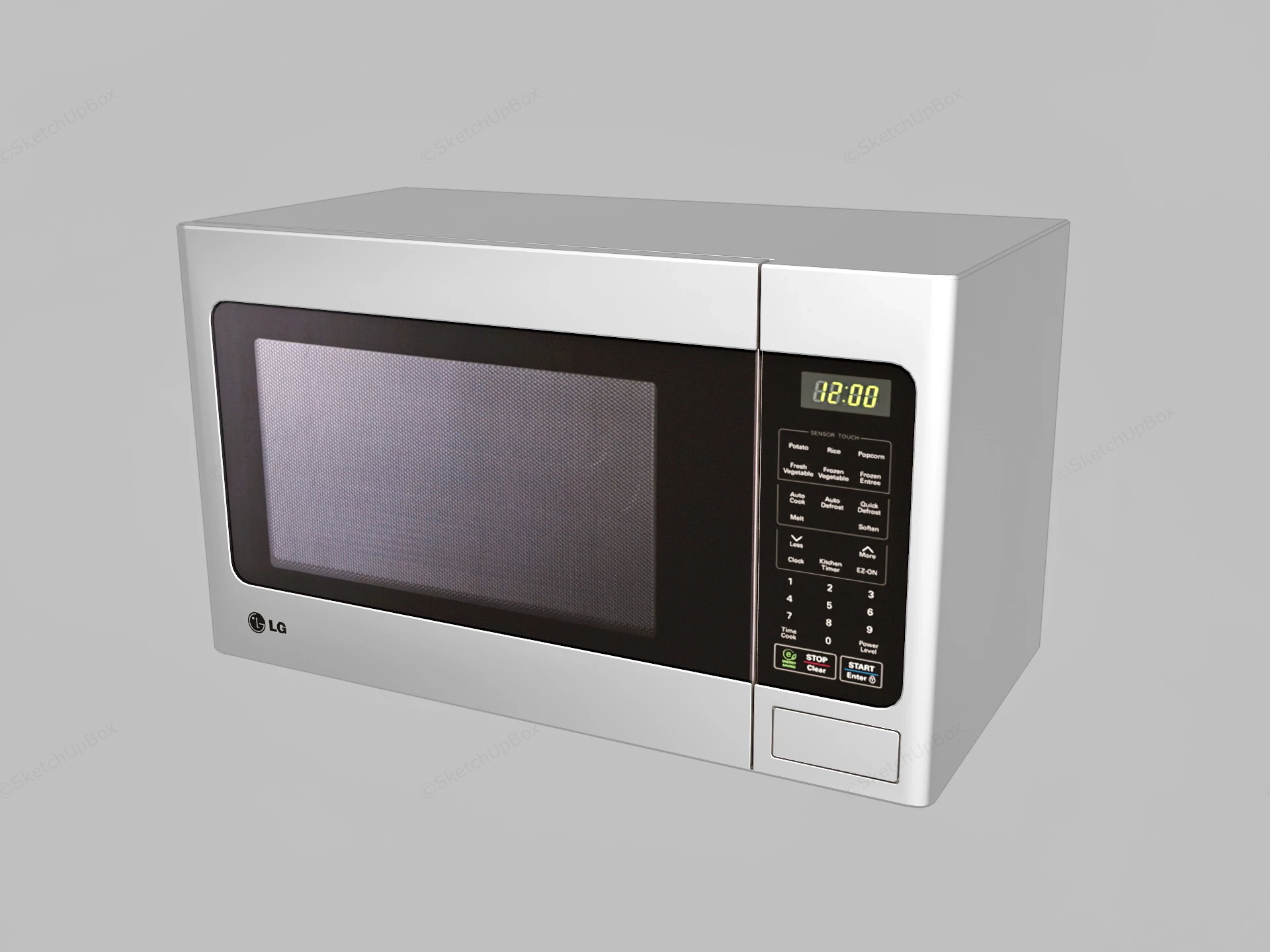 LG Microwave Oven sketchup model preview - SketchupBox