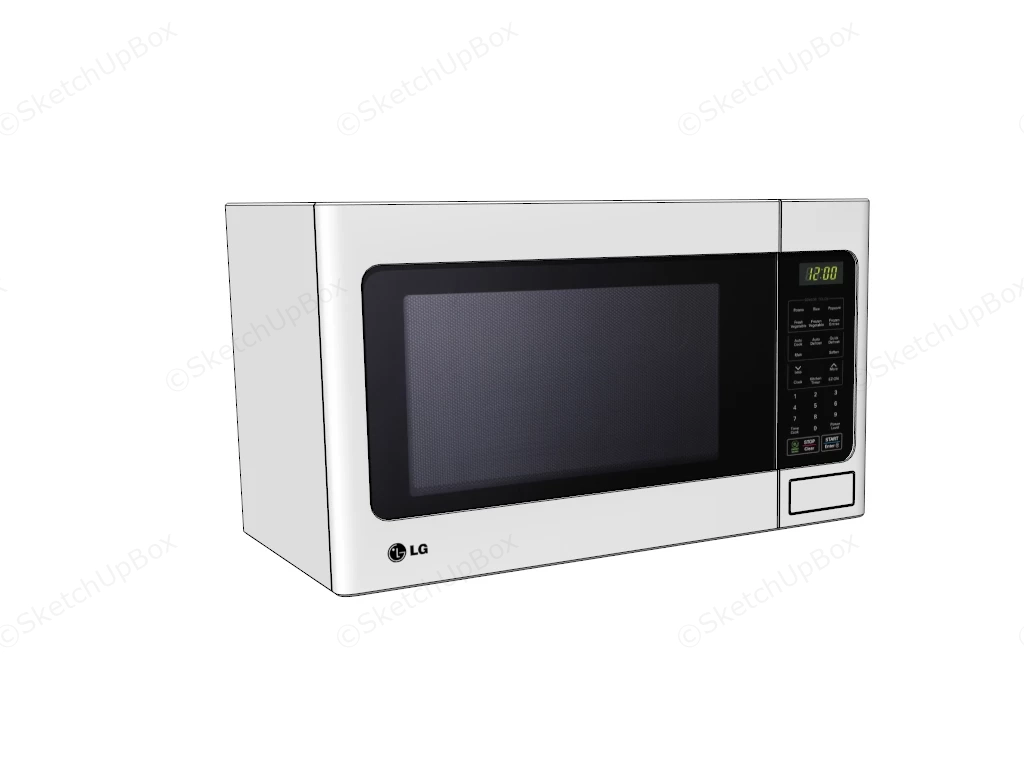LG Microwave Oven sketchup model preview - SketchupBox