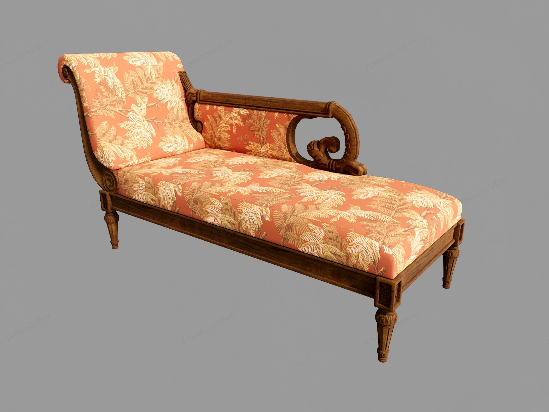Antique Chaise Lounge sketchup model preview - SketchupBox