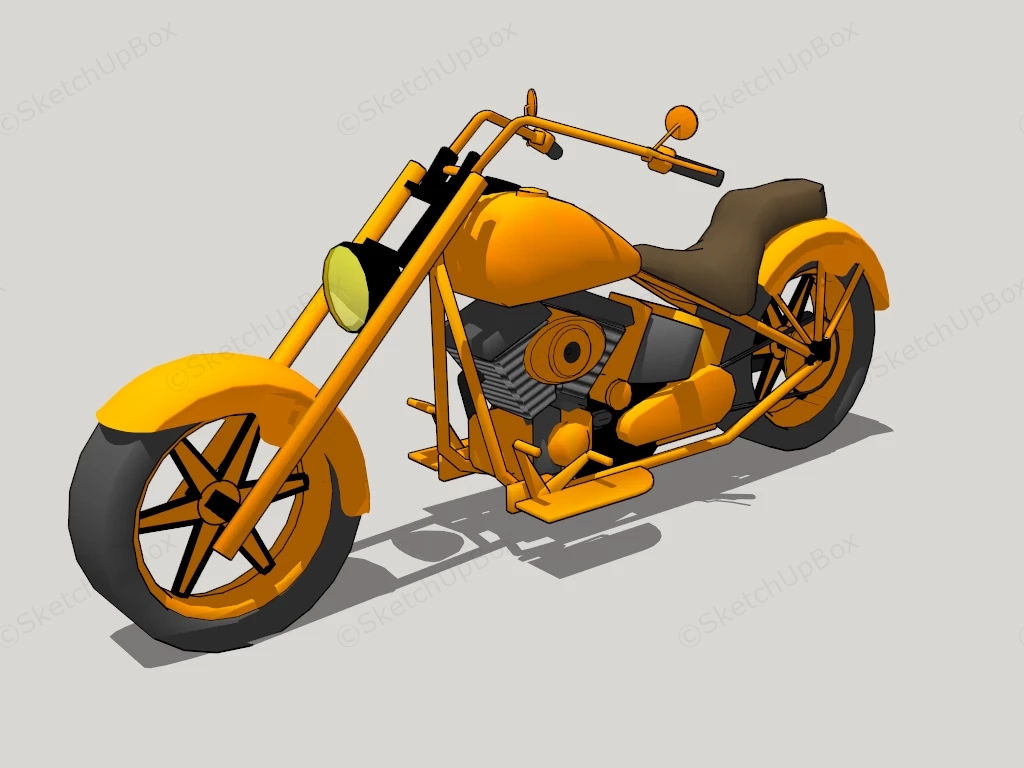 Harley Motorcycle sketchup model preview - SketchupBox