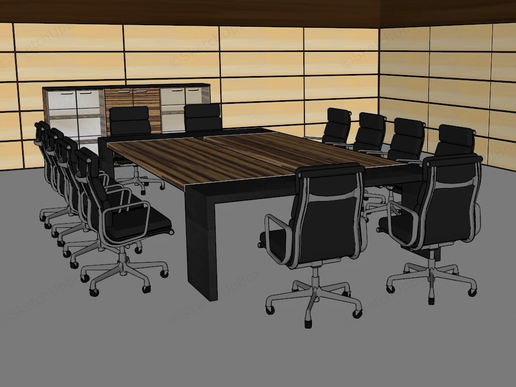 Conference Room Furniture sketchup model preview - SketchupBox