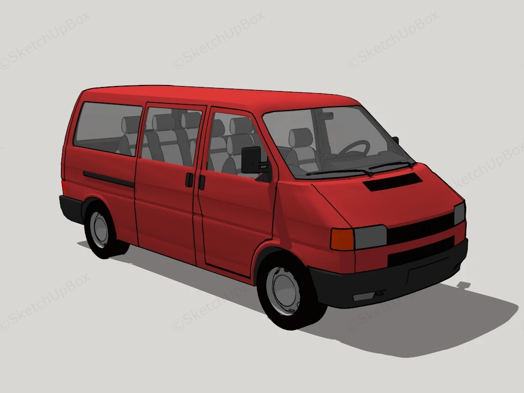 VW Transporter T5 Van sketchup model preview - SketchupBox