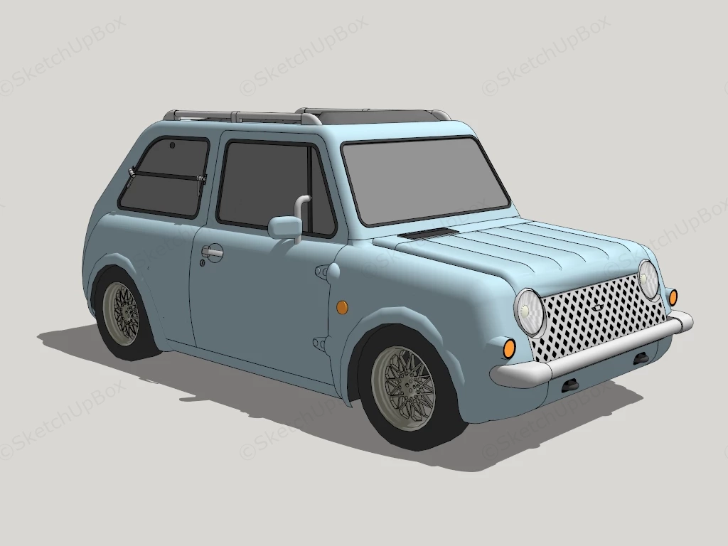 Nissan Pao Car sketchup model preview - SketchupBox