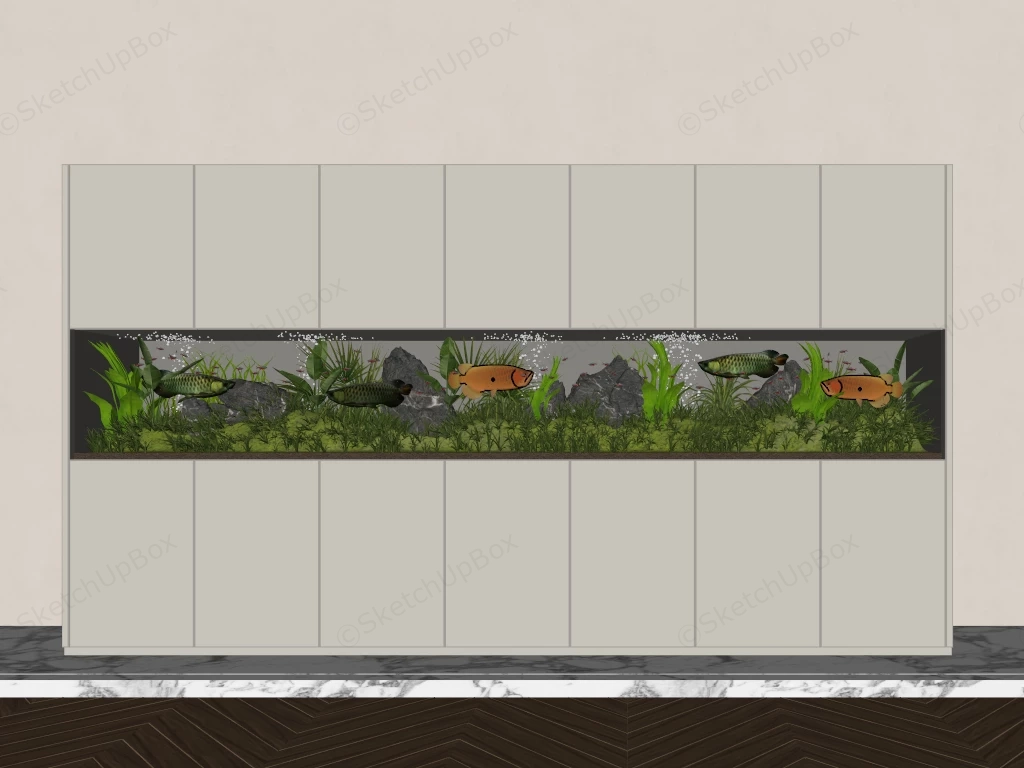 Luxury Fish Tank Aquarium sketchup model preview - SketchupBox