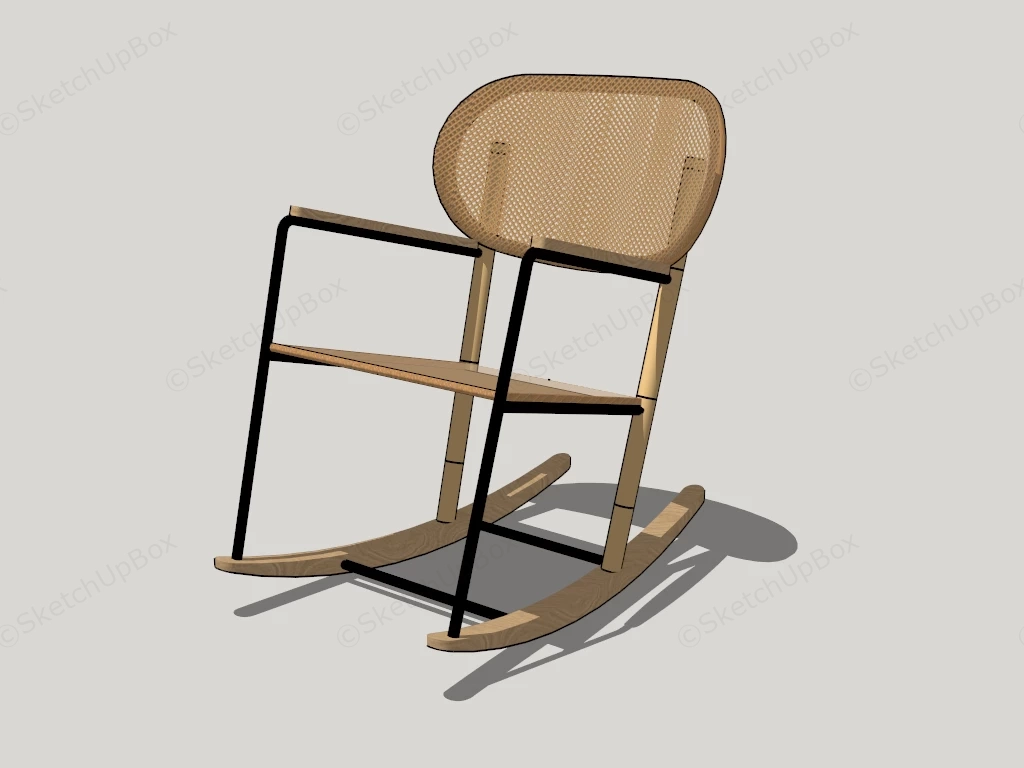 Rustic Rocking Chair sketchup model preview - SketchupBox
