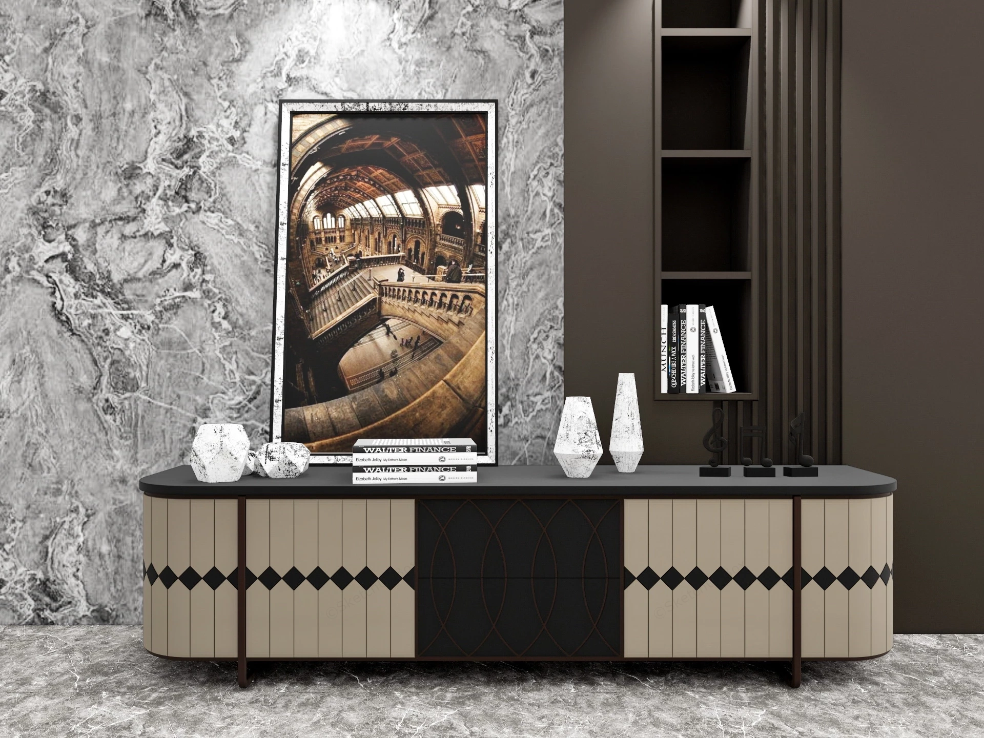 Modern Sideboard Cabinet sketchup model preview - SketchupBox