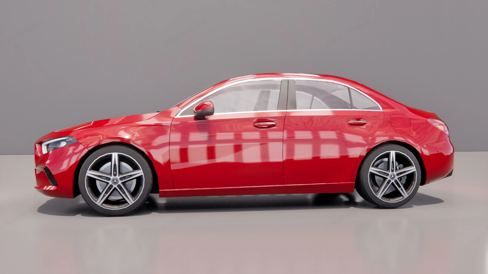 2021 Mercedes Benz A180 Progressive Sedan sketchup model preview - SketchupBox